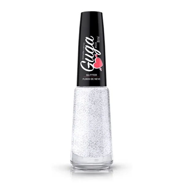 Esmalte Guga Floco de Neve (Glitter)