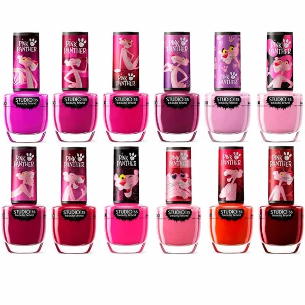 Kit c/ 12 Esmaltes Studio 35 Coleção Pink Panther
