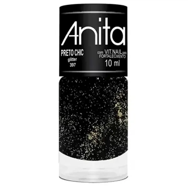 Esmalte Anita Preto Chic (glitter)