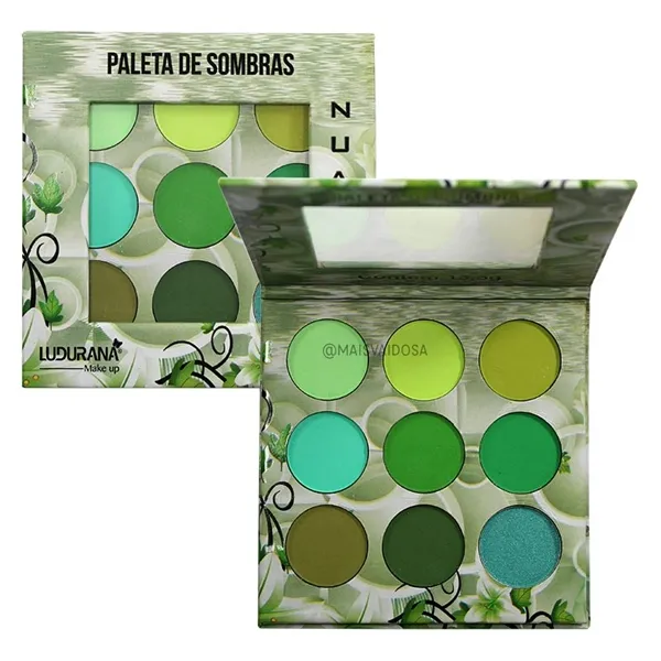 Paleta de Sombras Nuances Verde Ludurana