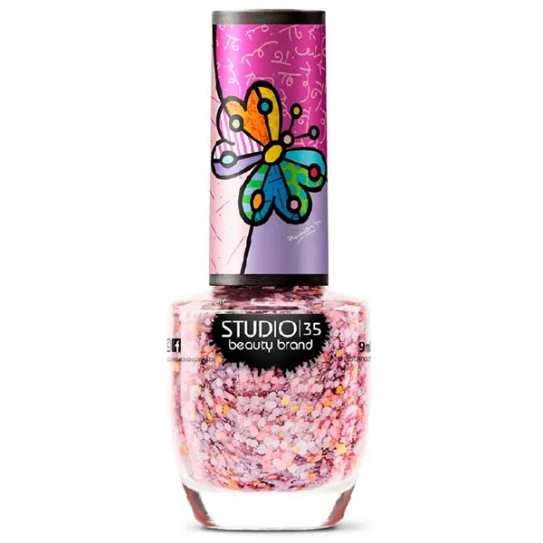 Esmalte Studio 35 Coleção Romero Britto Vegano #efeitoborboleta