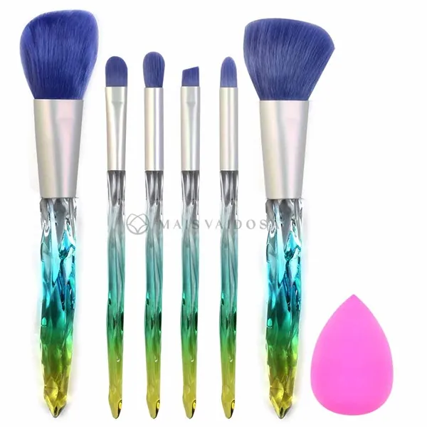 Kit de 6 Pincéis Cristal e Esponja Ruby Anjo