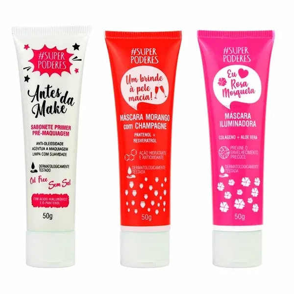 Kit Sabonete Primer + 2 Máscaras Faciais #Super Poderes
