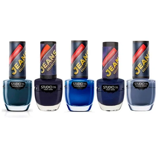 Kit c/ 5 Esmaltes Studio 35 Coleção Jeans