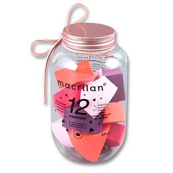 Pote de 12 Esponjas Sem Látex Macrilan