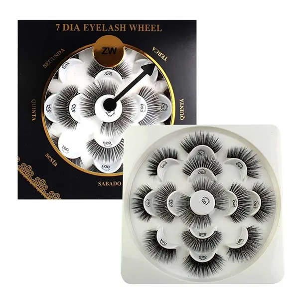 Caixa c/ 7 Pares de Cílios ZW 6D