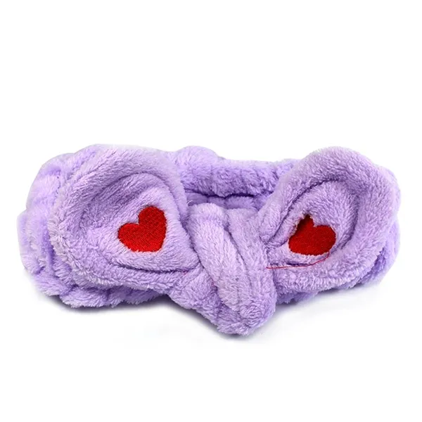 Faixa para Maquiagem com Corações Lilás