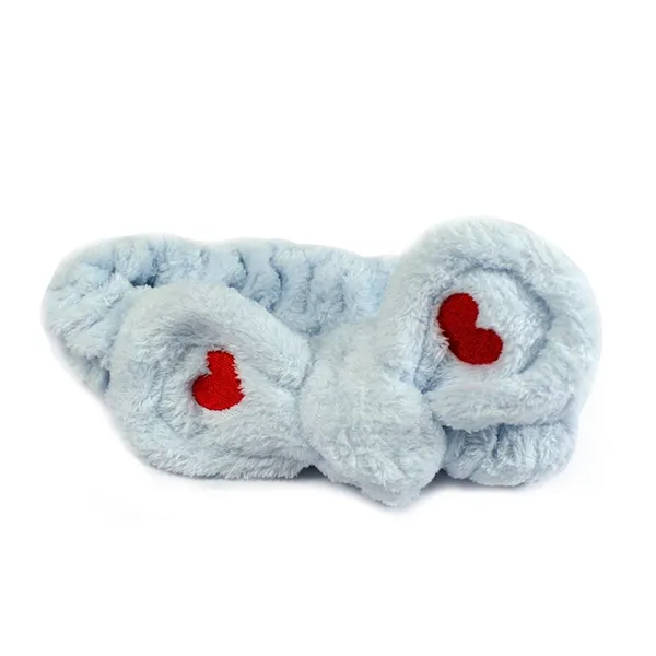 Faixa para Maquiagem com Corações Azul Claro