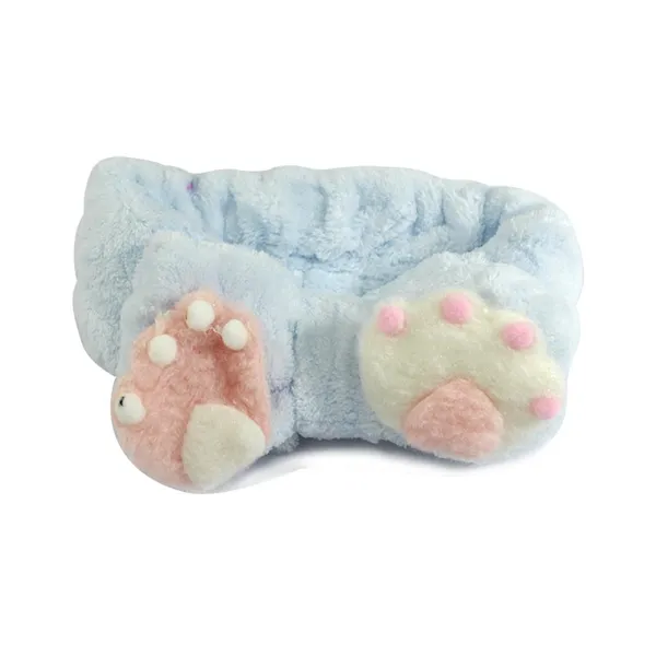 Faixa para Maquiagem Patinhas Azul Claro