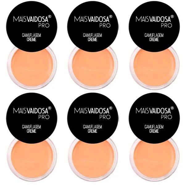 Kit com 6 unid Corretivo em Creme Mais Vaidosa PRO Cor Creme Brulee