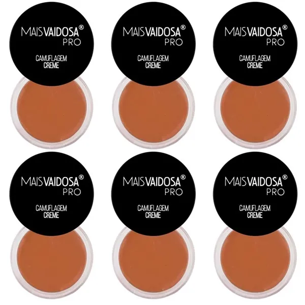 Kit com 6 unid Corretivo em Creme Mais Vaidosa PRO Cor Almond