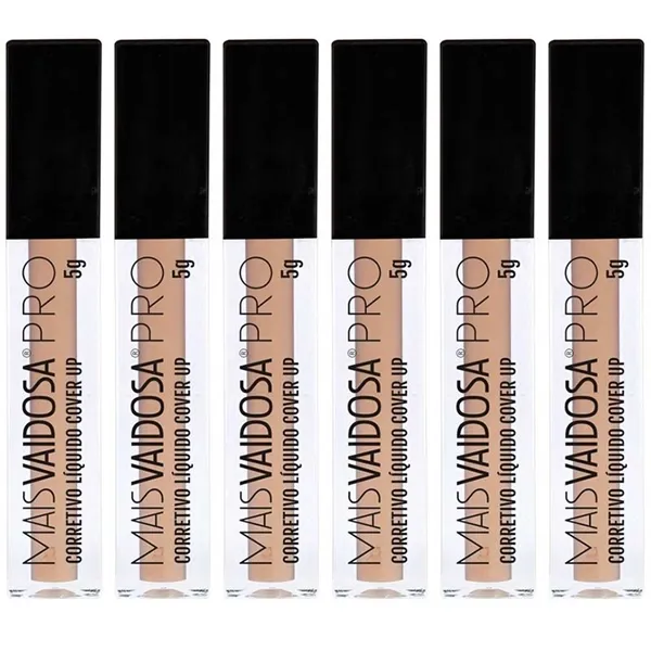 Kit com 6 unid Corretivo Líquido Cover Up Mais Vaidosa Cor 30