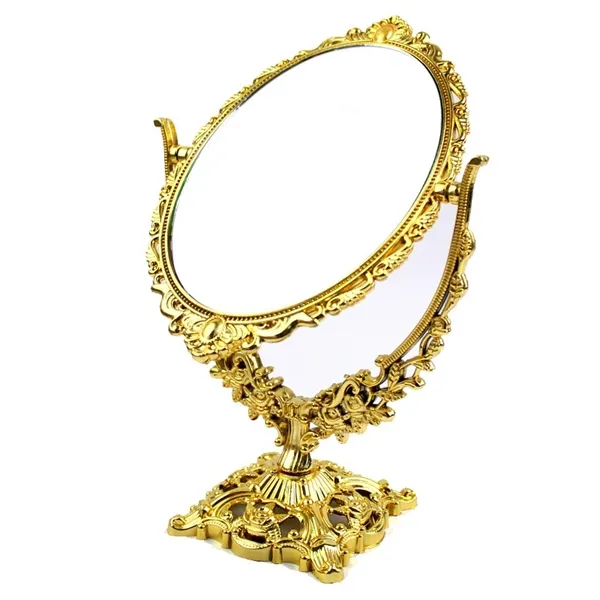 Espelho Princesa Oval Dourado LH-503