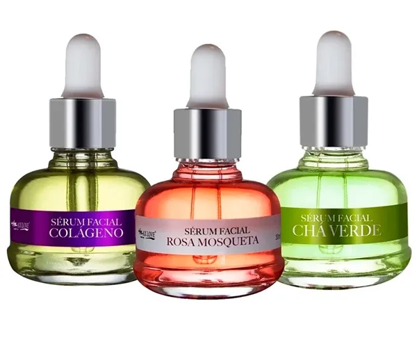 Sérum Facial Rosa Mosqueta + Colágeno + Cháverde Hialurônico