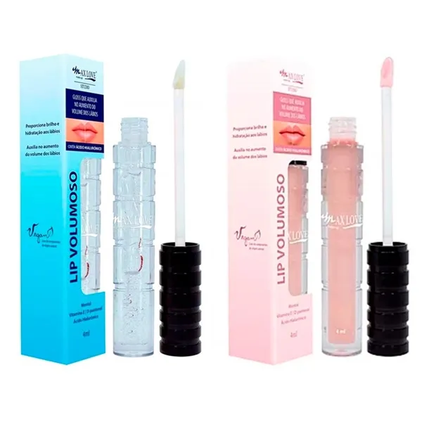 Kit com 2 unid Gloss Lip Volumoso Max Love