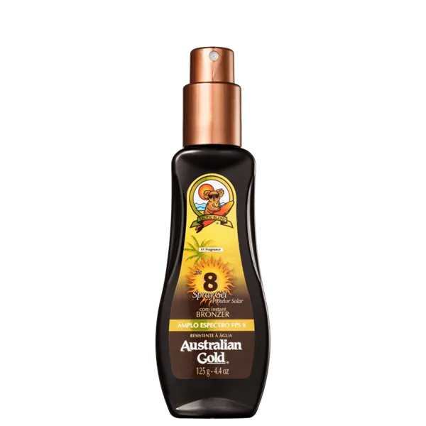 Protetor Solar FPS 8 Australian Gold Instant Bronzer 125ml