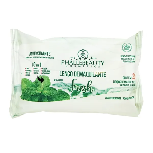 Lenço Demaquilante Fresh Phállebeauty