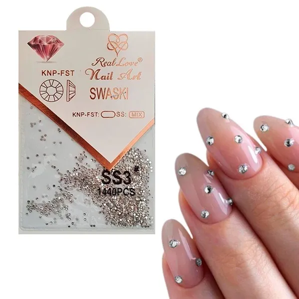 Strass Cristal SS3 Decoração De Unhas Nail Art 1440 Peças