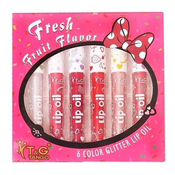 Kit 6 Lip Oil Glitter T&G