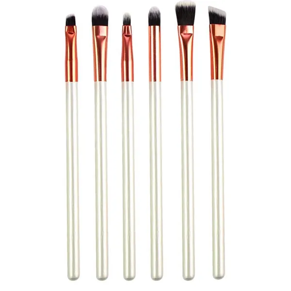 Kit com 06 Pincéis Branco para Maquiagem Ruby Anjo