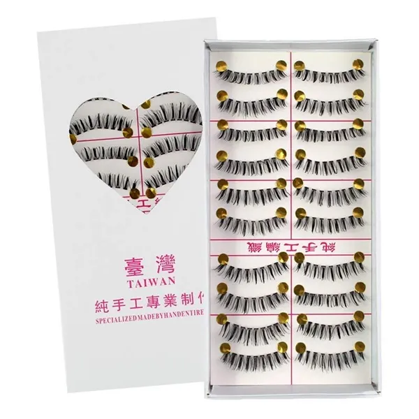 Caixa com 10 Pares de Cílios Postiços 9