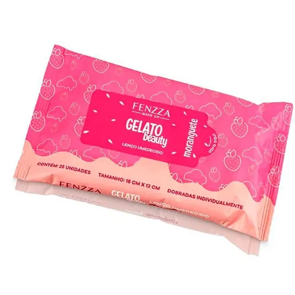 Lenço Umedecido Moranguete Gelato Beauty Fenzza