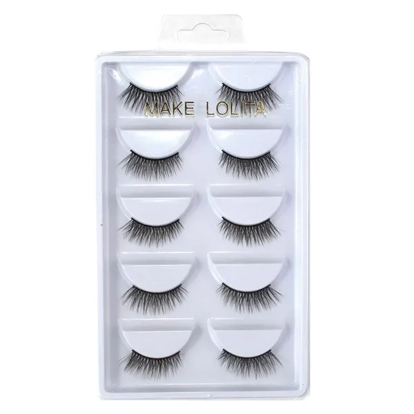 Caixa c/ 05 Pares de Cílios Postiços Cantoneira ML239