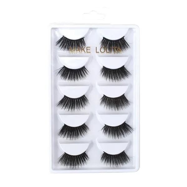 Caixa c/ 05 Pares de Cílios Postiços Cantoneira ML235