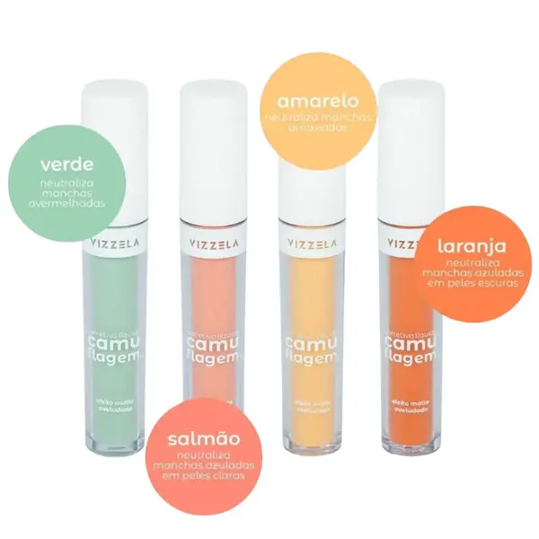 Corretivo Líquido Camuflagem Vizzela 5g