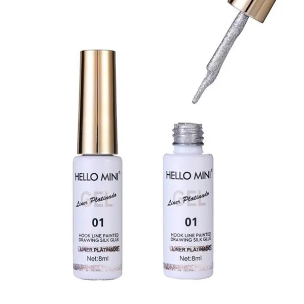 Esmalte em Gel Liner Platinado Hello Mini 8ml