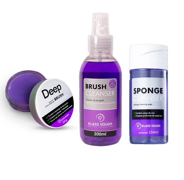 Kit Trio de Higienizadores de Pincéis Klass Vough