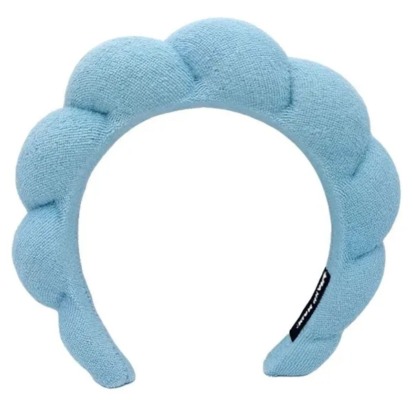 Tiara Nuvem AZUL Almofadada para Maquiagem