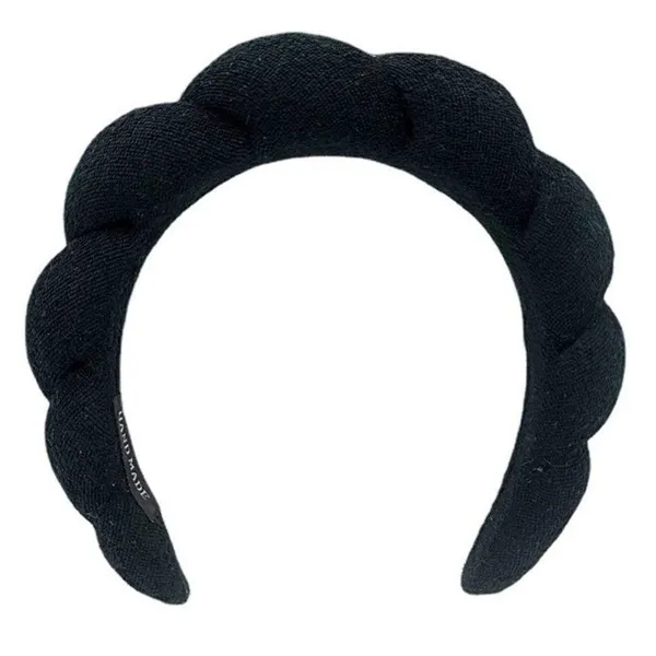 Tiara Nuvem PRETA Almofadada para Maquiagem