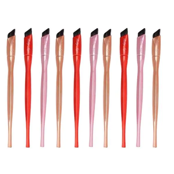 Kit c/ 10 Pincéis de Sobrancelha Angular Ruby Anjo