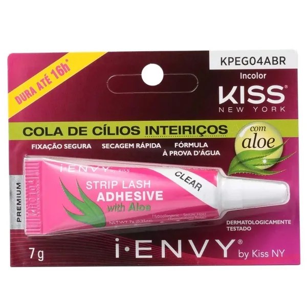 [VENC 03/25]Cola para Cílios Postiços Incolor com Aloe Kiss New York