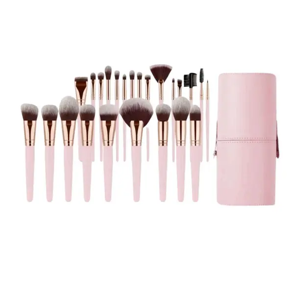 Kit com 24 Pincéis Profissionais + Case Real Perfection