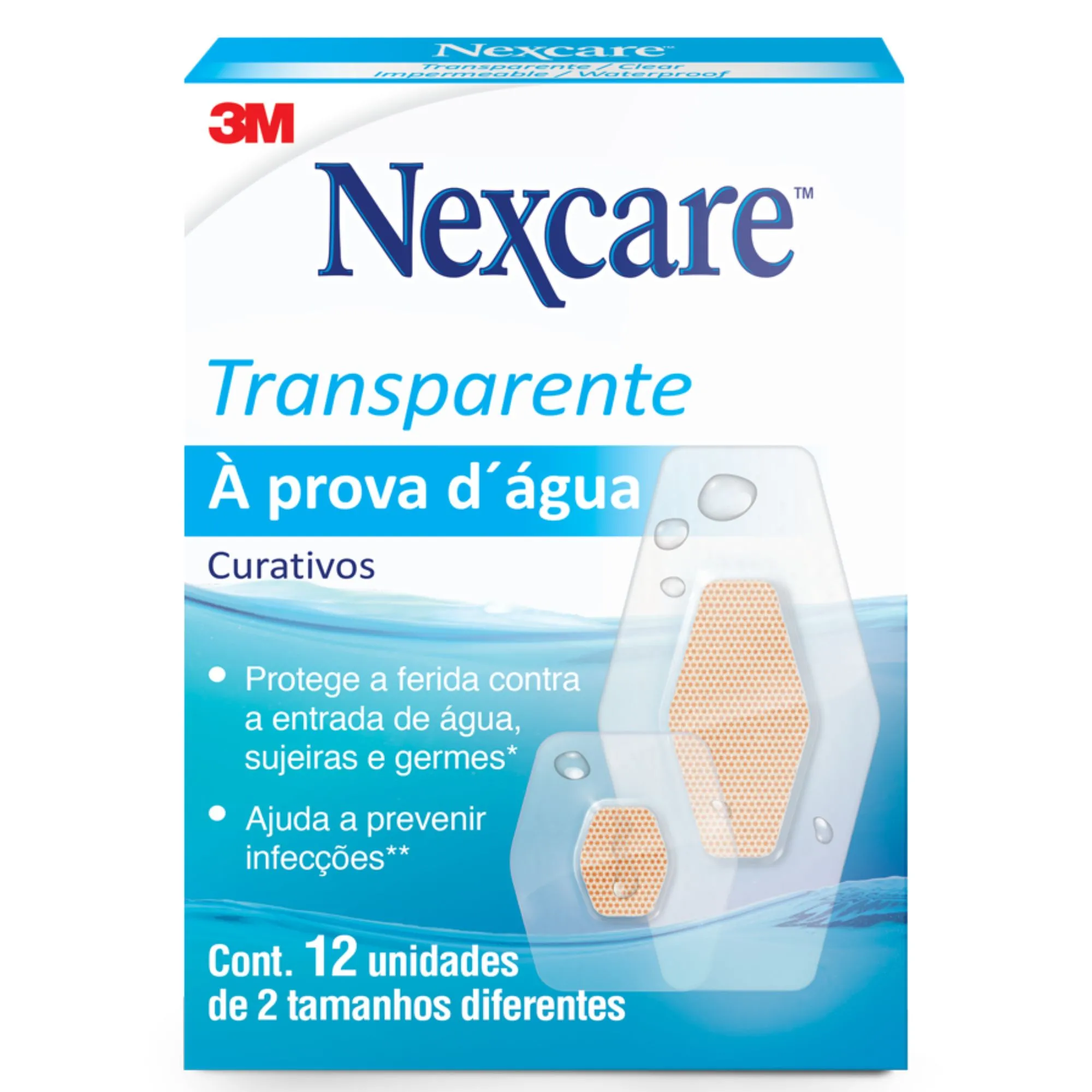 Curativo Nexcare À Prova D Água Tradicional 12 Unidades