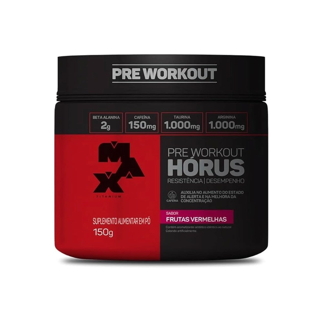 Horus Pré Workout Frutas Vermelhas Max Titanium 150G