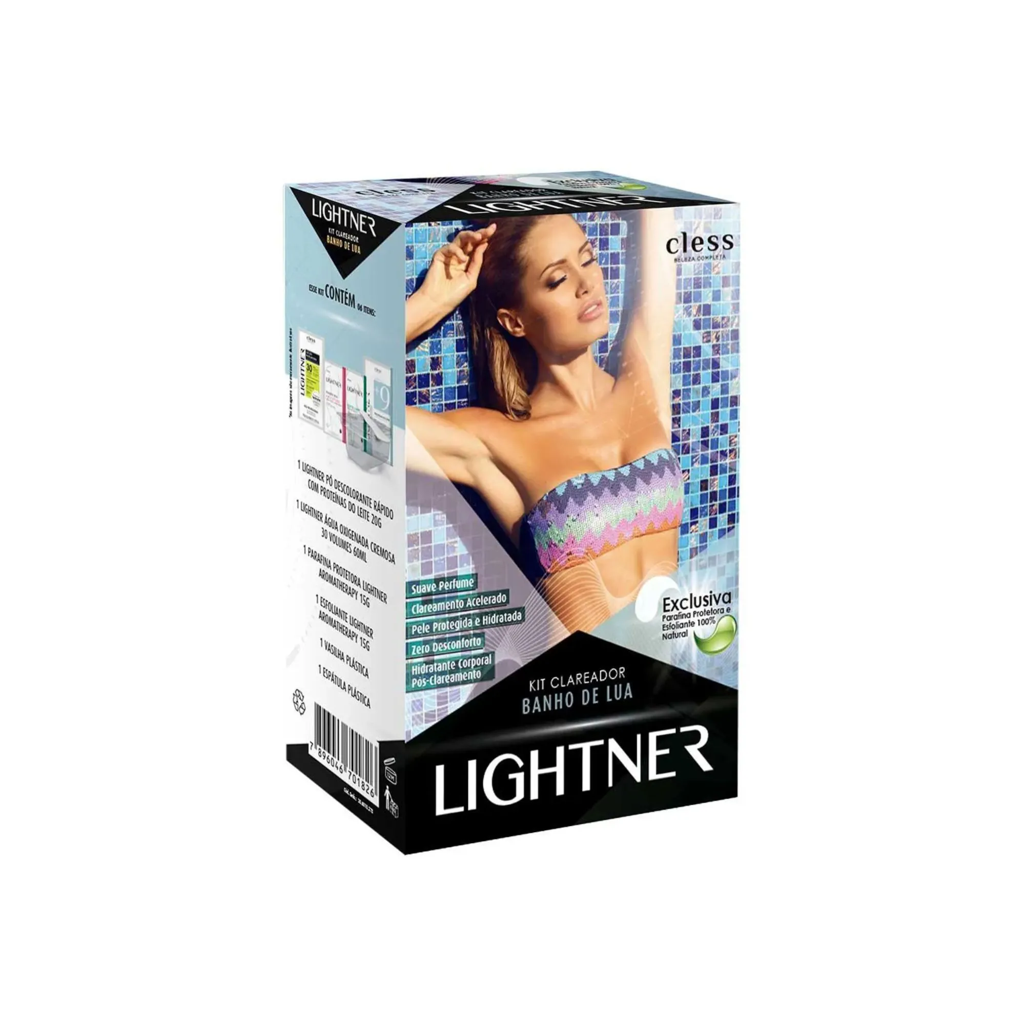 Kit Descolorante Banho De Lua Com 1 Óleo Protetor Corporal + 1 Pó Descolorante + 1 Água Oxigenada