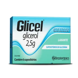Glicel 2,5g Supositório Adulto 6 Unidades