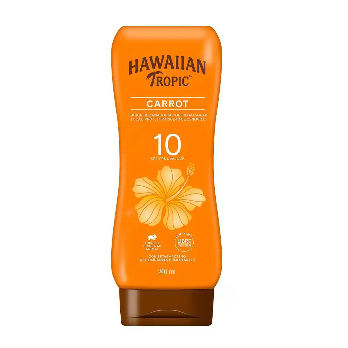 Protetor Solar Hawaiian Tropic Carrot Fps 10 Loção 240ml