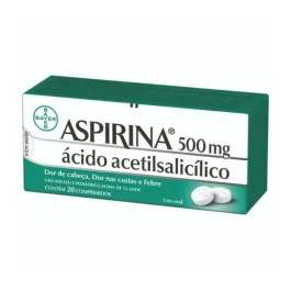 Aspirina 500mg - 20 Comprimidos - Bayer