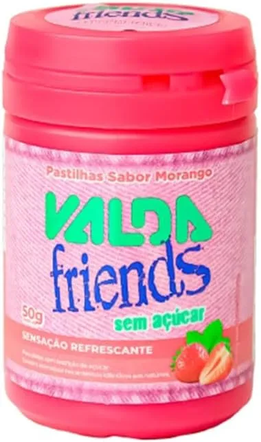 Pastilhas Valda Friends Sabor Morango 50g