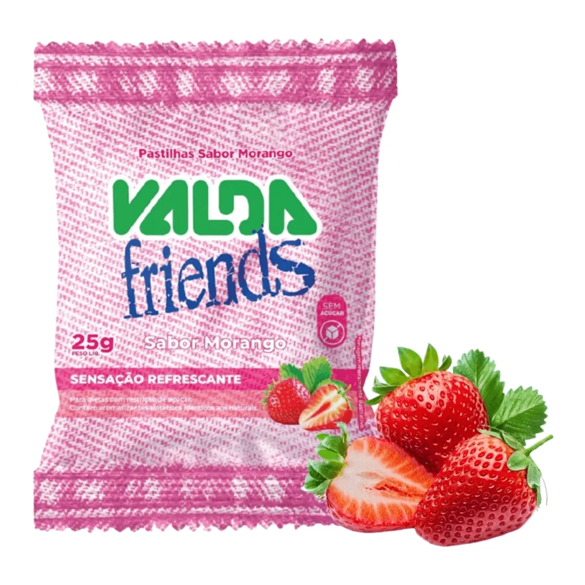 Pastilhas Valda Friends Sabor Morango 25g