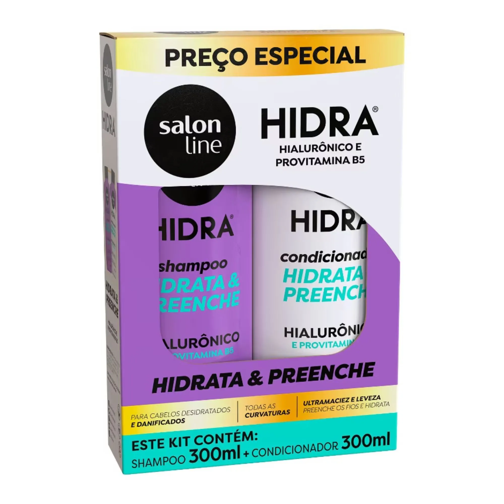 Kit Shampoo E Condicionador Salon Line Hidra Hialurônico 300ml