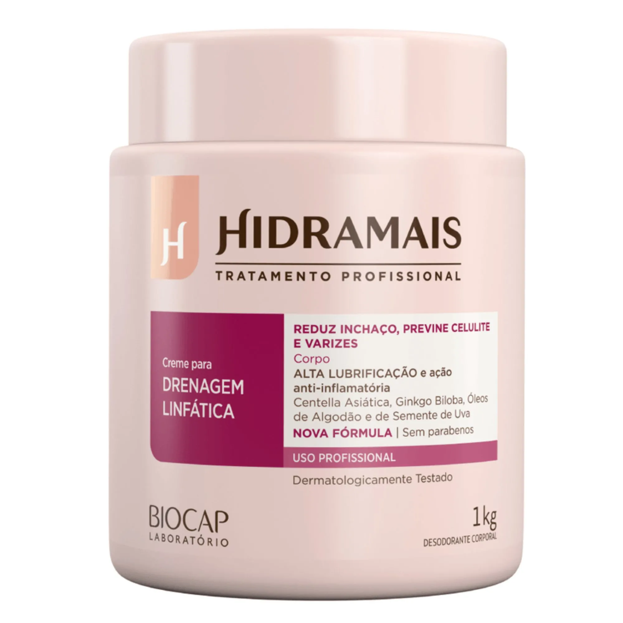 Creme Para Drenagem Linfática Hidramais 1kg