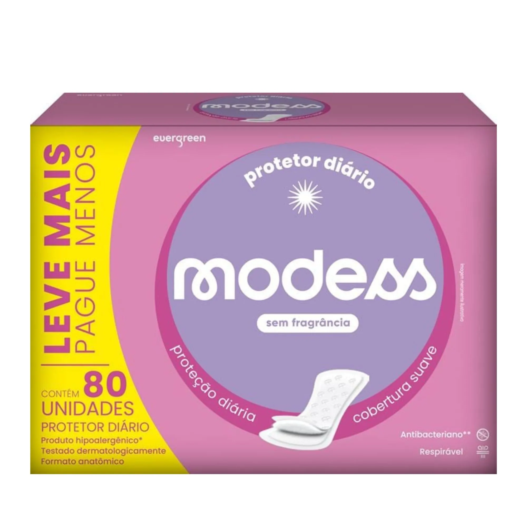 Protetor Íntimo Diário Modess 80 Unidades