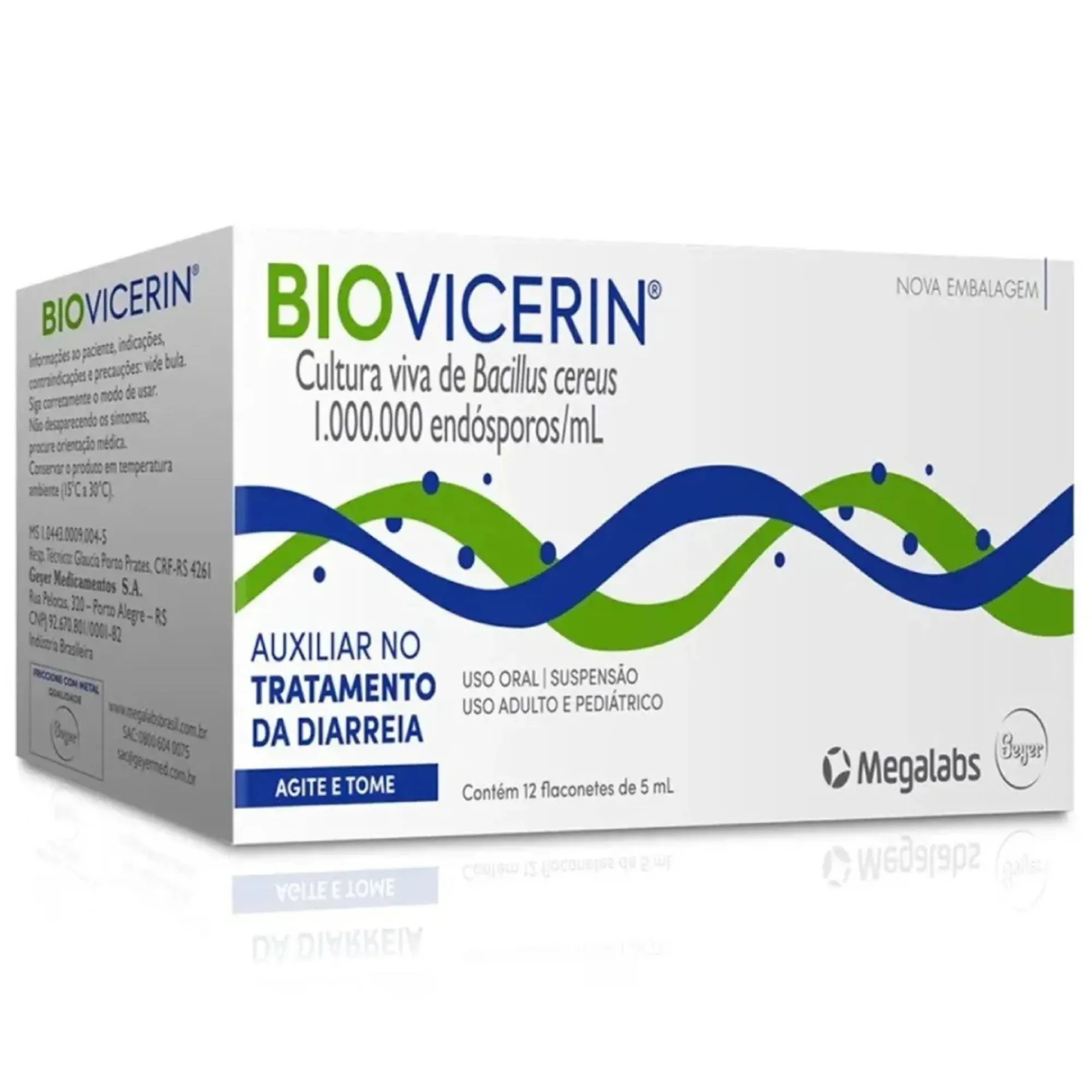 Probiótico Biovicerin Megalab 12 Flaconetes 5ml