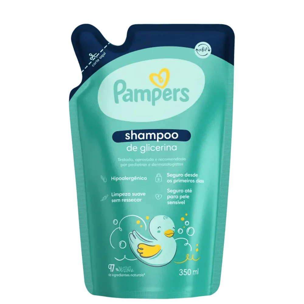Refil Shampoo De Glicerina Pampers 350ml