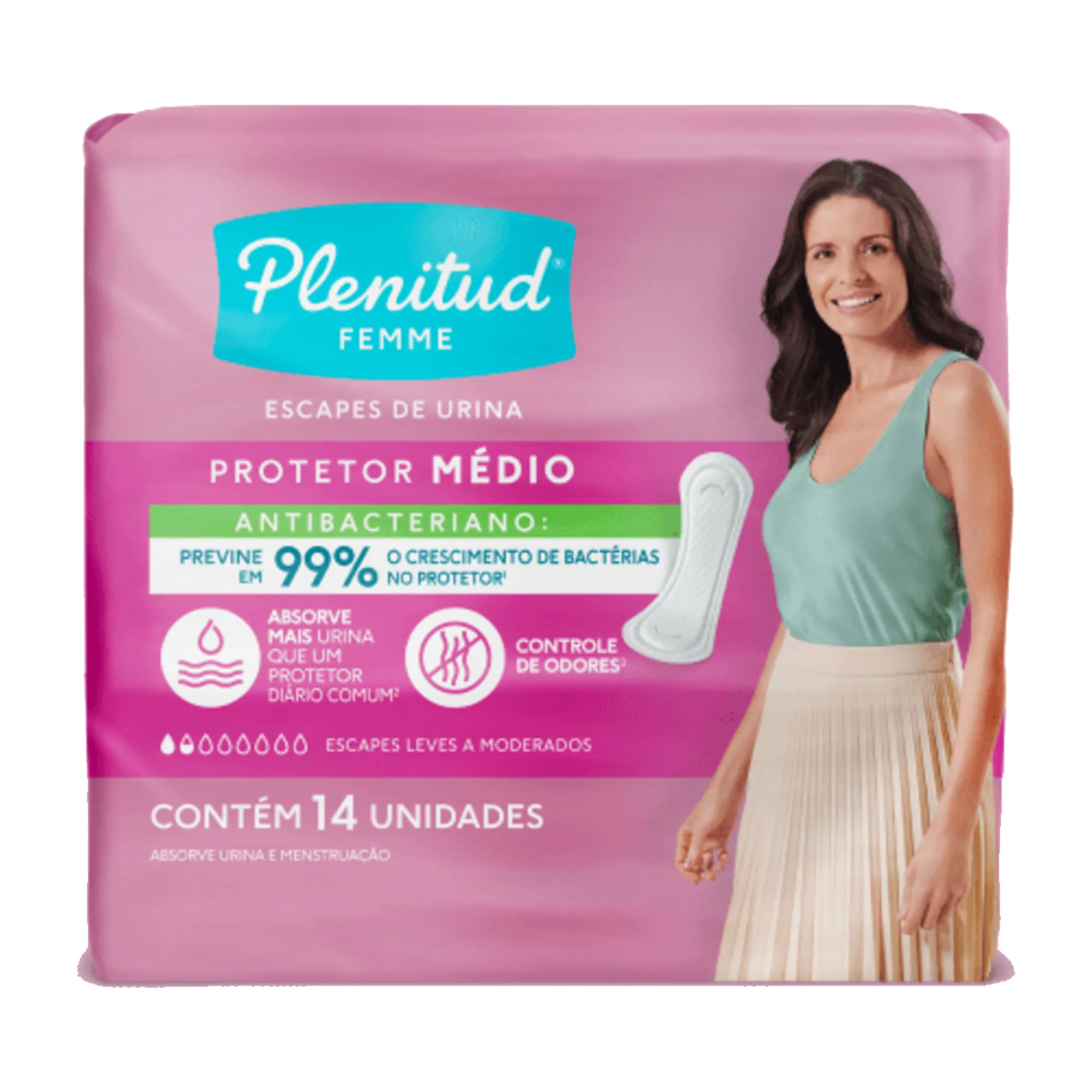 Protetor Diário Plenitud Femme Médio 14 Unidades